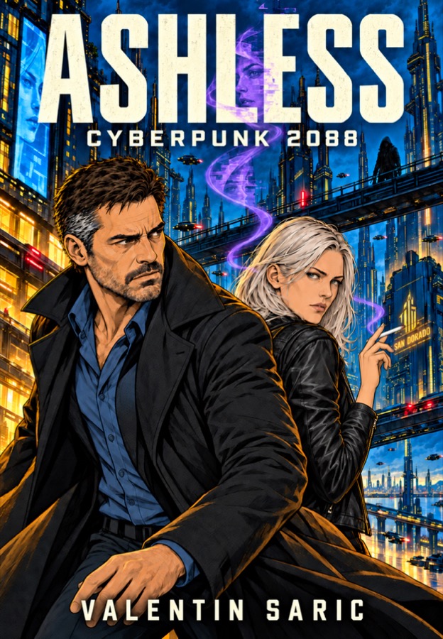 Ashless — Cyberpunk 2088, graphic novel cover