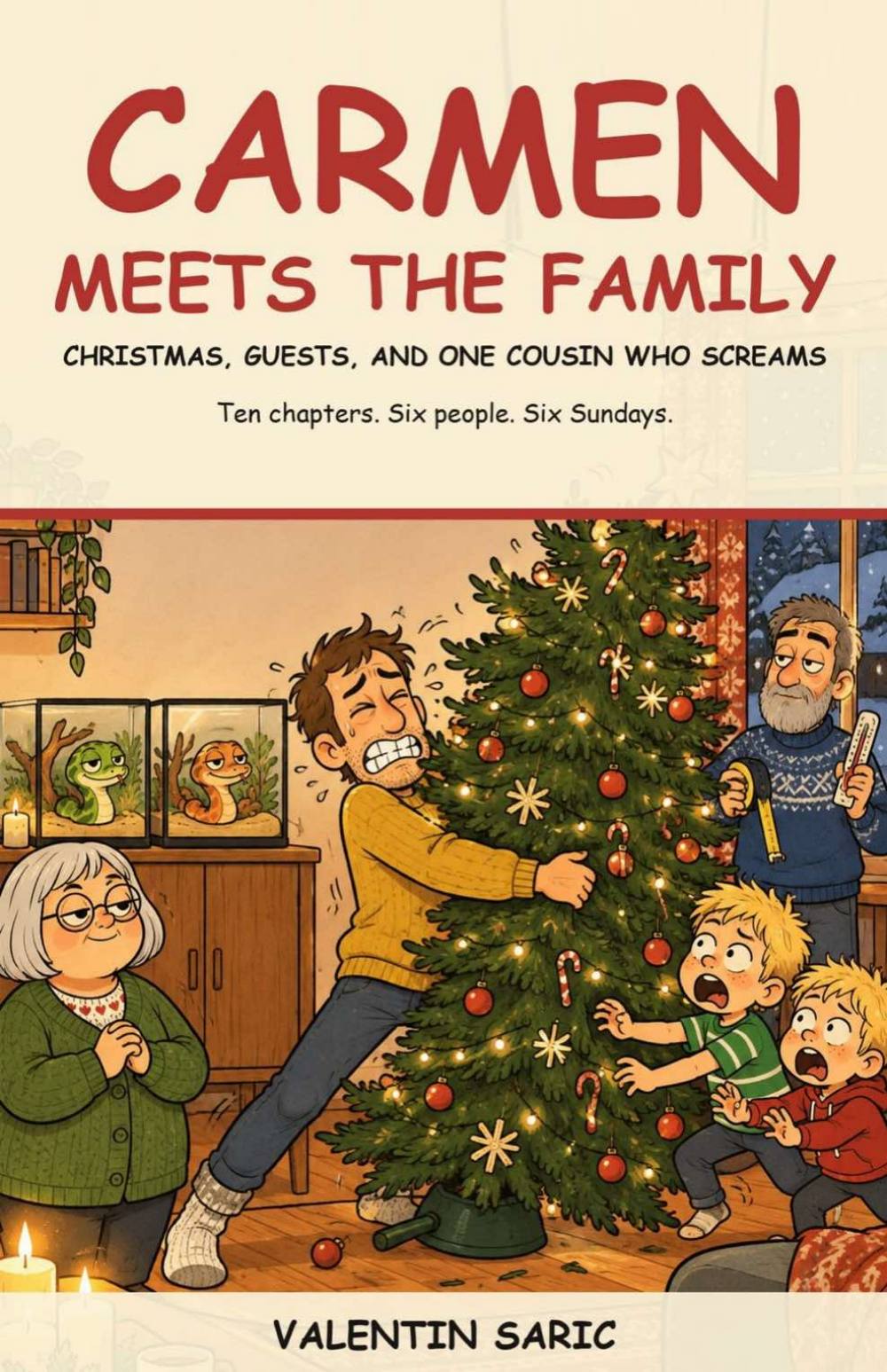 Carmen Meets the Family: Christmas, Guests, and One Cousin Who Screams, graphic novel cover