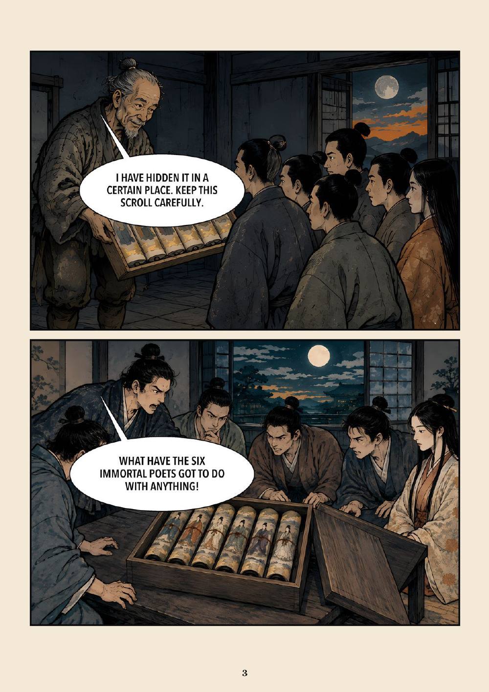 The Flight of the Great Roc - The God of Poverty and the Six Immortal Poets — A Graphic Novel, page 8
