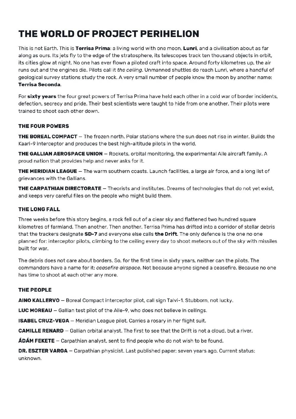 Project Perihelion, page 2